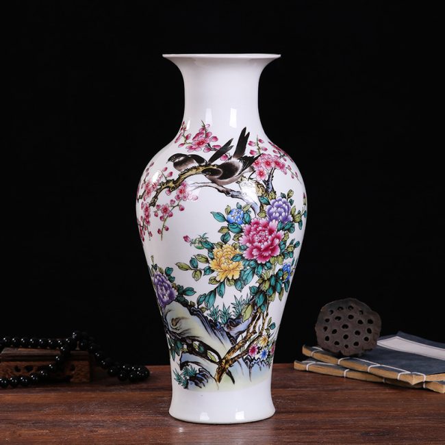 Jingdezhen ceramic vase modern vase vase vase antique Chinese living room decorative pairs of bottles ornaments handicrafts