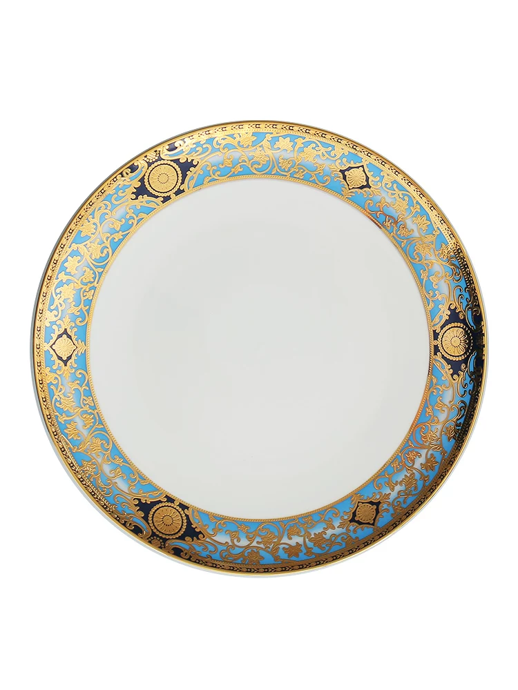 Steak dinner plate light luxury western food plate bone china table setting tableware 10 inches large flat plate shallow plate European relief plate - 图片 5