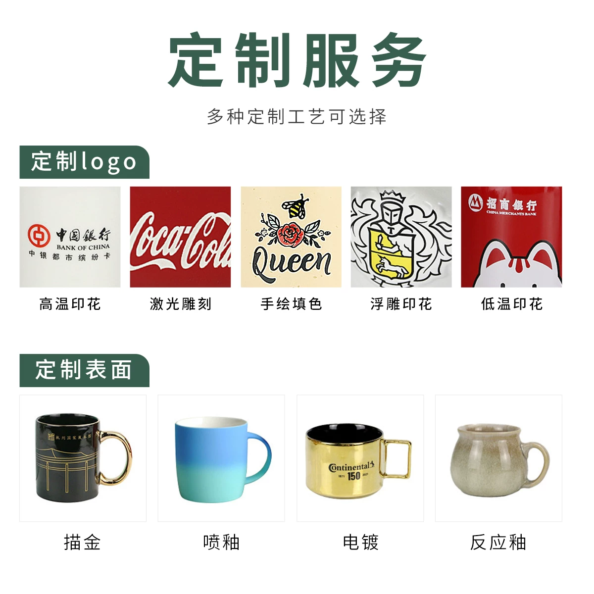 White mug custom logo hotel cup pattern custom ceramic cup customized coffee cup engraved printing picture - 图片 5