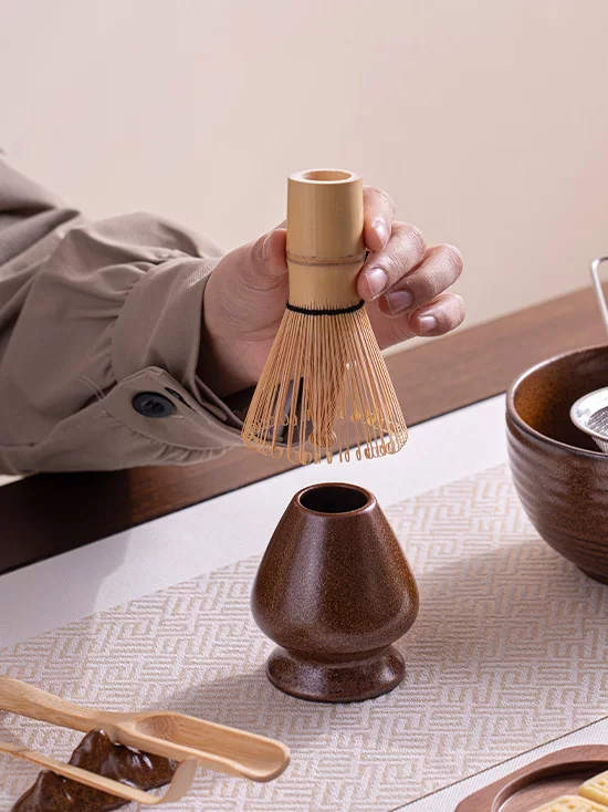 Japanese Matcha Tea SetCeramic Tea BowlBamboo Tea BrushEgg BeatersTea Ceremony AccessoriesMatcha Tea Set - 图片 6
