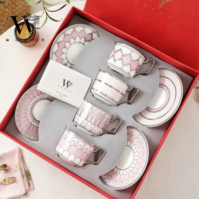 WOOC Nice Town Luxury Ceramic Coffee Mug Gift Set Wedding Girlfriend Mother's Day Gift Housewarming Accompanying Gift