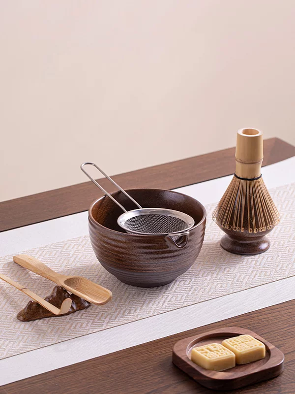 Japanese Matcha Tea SetCeramic Tea BowlBamboo Tea BrushEgg BeatersTea Ceremony AccessoriesMatcha Tea Set - 图片 5