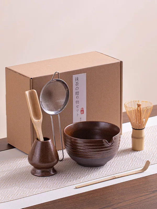 Japanese Matcha Tea SetCeramic Tea BowlBamboo Tea BrushEgg BeatersTea Ceremony AccessoriesMatcha Tea Set - 图片 4