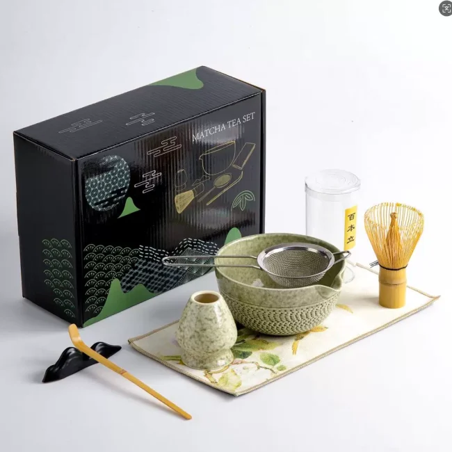 Matcha Tea Set 7pcs Matcha set Matcha Bowl with Spout Japanese Tea Brush Hundred Bentley Manufacturer